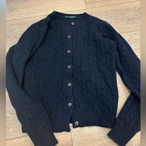 Brandy Melville Blue Button Up Sweater